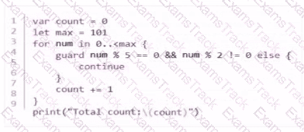App-Development-with-Swift-Certified-User Question 4